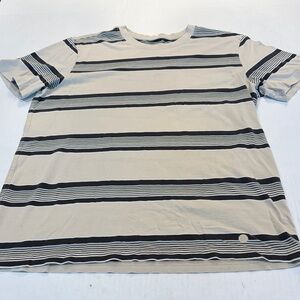 Stance ButterBlend Black and Cream Men’s Medium Striped Tee